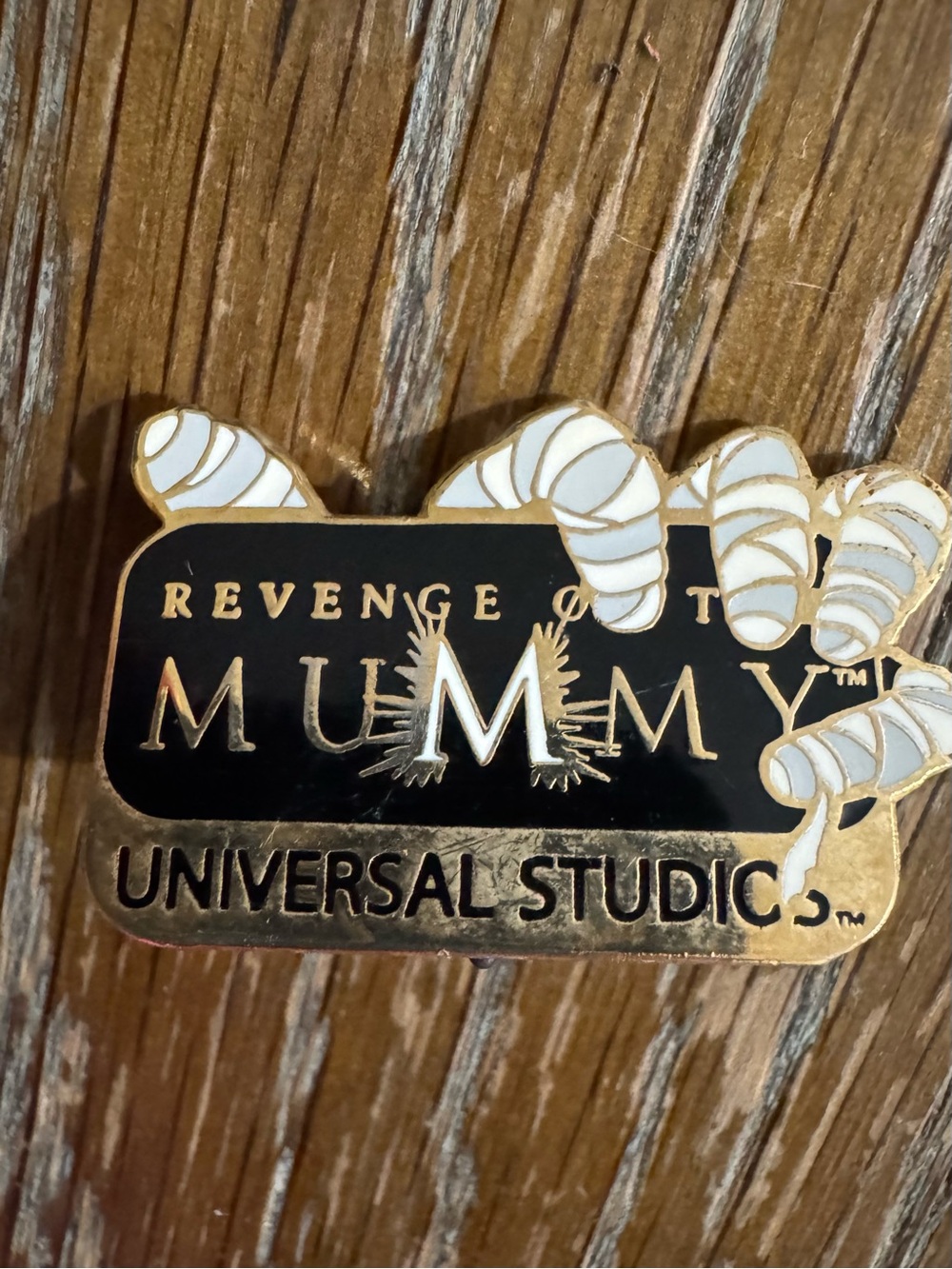 Exclusive Universal Studios Revenge of the Mummy logo Enamel pin badge